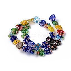 Handmade Millefiori Glas Herz Perle Stränge&nbsp;LK-P017-06