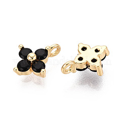 Pendentifs avec zircon cubiques à micro-pavés en laiton&nbsp;KK-D356-07F-G