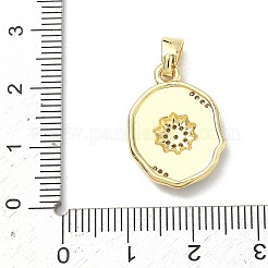 Colgante micropavé cubic zirconia de latón&nbsp;KK-H255-13A-G