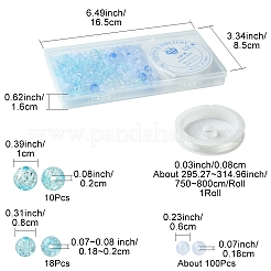 Kit per realizzare braccialetti rotondi con perline acriliche fai da te&nbsp;DIY-FS0007-02A