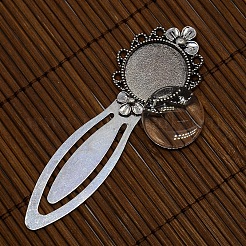 20 mm freie gewölbte Glas Cabochon Abdeckung für antikem Silber diy Legierung Porträt Blume Lesezeichen Herstellung&nbsp;DIY-X0126-AS-NR