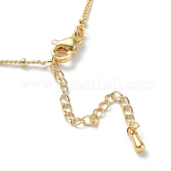 Halsketten mit Blumen-Anhänger aus Messing mit Mikropavé-Kubikzirkonia für Damen&nbsp;NJEW-A015-12KCG