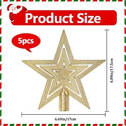 Christbaumschmuck aus Kunststoff in Sternform&nbsp;AJEW-WH20004-17A
