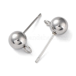 Boucles d'oreilles à tige en acier inoxydable 304 anti-ternissement&nbsp;STAS-M323-01B-P