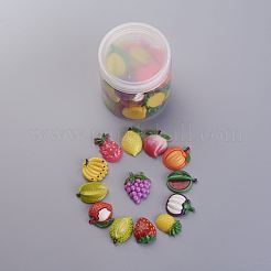Cabochons en résine à thème de fruits&nbsp;CRES-X0010-14