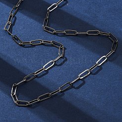 Halsketten aus Messing mit Büroklammerketten für Damen&nbsp;NJEW-D302-69B