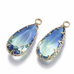 Colgantes de cristal de dos tonos&nbsp;GLAA-S179-02A