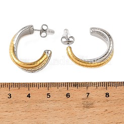 Zweifarbige Ohrstecker aus 304 Edelstahl&nbsp;SA-CBA183D-05GP