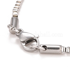 Collane a catena a scatola da uomo resistenti all'ossidazione collane in acciaio inossidabile 304&nbsp;NJEW-507L-4