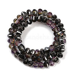 Chapelets de perles en verre transparent électrolytique&nbsp;EGLA-B011-08A-HP01
