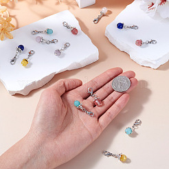 Decorazioni pendenti con pietre preziose in stile 42 pz 7&nbsp;HJEW-TA0001-20