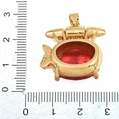 Pendentifs avec zircon cubiques à micro-pavés en laiton&nbsp;CU-CBAB3AD-04G-01