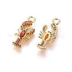 Pendentifs avec zircon cubiques à micro-pavés en laiton&nbsp;ZIRC-L075-25A-G