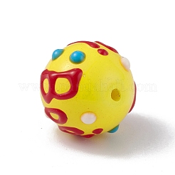 Perles de verre peintes opaques&nbsp;LS-GLAA-B001-01A