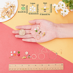 Kits de fabrication de boucles d'oreilles abeilles DIY&nbsp;DIY-SC0014-32G