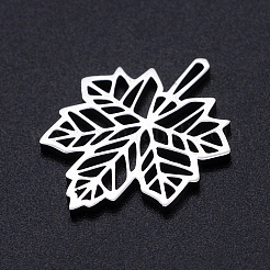 Anlaufgeschützte Filigranglieder aus Edelstahl 201 mit Herbstmotiv&nbsp;STAS-S105-JN888-1