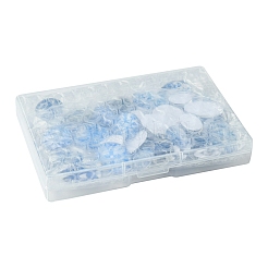 40 Stück 2 Stile Blumenmotiv Ornamente ovale Glas Cabochons mit flacher Rückseite&nbsp;GGLA-FS0001-10