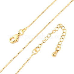 Collares de cadena de eslabones Boston de latón para mujer&nbsp;NJEW-D302-02G