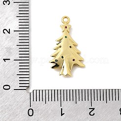 Pendentifs de noël en laiton micro pave zircone cubique&nbsp;KK-L258-04G-A01