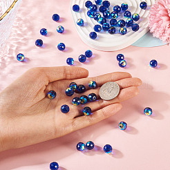 80pcs perles de verre plaquées de couleur ab&nbsp;EGLA-TA0013-01B