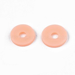 Flache runde handgemachte Fimo Perlen&nbsp;CLAY-R067-8.0mm-13