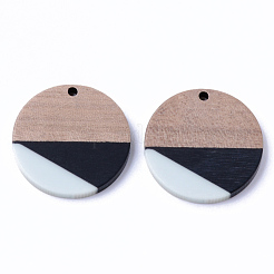 Colgantes de resina y madera de nogal&nbsp;X-RESI-N025-005A-B03