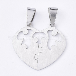 Pendentifs fendus en acier inoxydable 201 anti-ternissement&nbsp;STAS-T048-22
