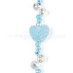 Fili di perline di strass in vetro e acrilico galvanizzati&nbsp;MAK-T011-07C