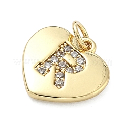 Pendenti in zirconi cubici trasparenti in micro pavè di ottone&nbsp;KK-D229-01G-18