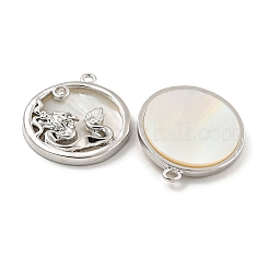 Pendenti in zirconi cubici trasparenti in micro pavè di ottone&nbsp;KK-L211-011P-02