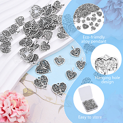 100 pièces 5 styles pendentifs en alliage de style tibétain&nbsp;TIBE-YW0001-79