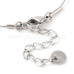 Collar con colgante de corazón de cadena de eslabones Boston de acero inoxidable 304 que no se deslustra para mujer&nbsp;NJEW-Z046-01P