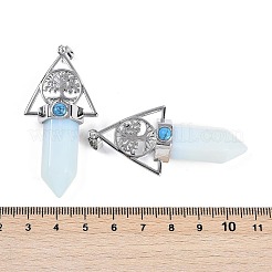 Pendenti grandi a forma di proiettile sfaccettato in opalite&nbsp;G-H076-02P-08