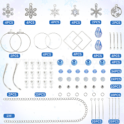 DIY-Sets zum Basteln von Schneeflocken-Ohrringen&nbsp;DIY-SC0032-83