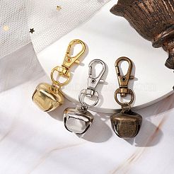 3 pendentif décoratif en forme de cloche en fer de 3 couleurs&nbsp;HJEW-JM02227