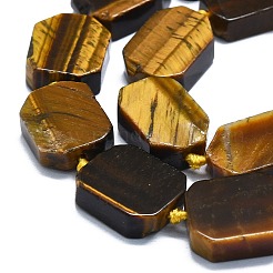 Chapelets de perles d'œil de tigre naturel&nbsp;G-K245-14J-01