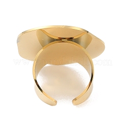 Anelli polsino aperti in acciaio inossidabile 304 rotondi irregolari per donna&nbsp;RJEW-S410-03G-01