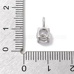925 dijes de plata de primera ley con circonitas.&nbsp;STER-Q004-04P