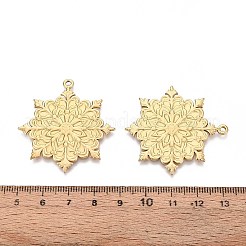 Pendentifs flocon de neige de Noël en acier inoxydable 304&nbsp;STAS-T067-38G