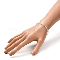 Facettierte GlasUnterlegscheibe Perlen Stretcharmband für Kinder&nbsp;BJEW-JB06807-22
