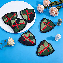 5 écusson brodé en polyester camouflage avec croix&nbsp;PATC-HY0002-10
