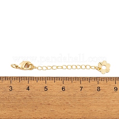 Estremità in ottone placcato per fioriera con catena e fermagli ad artiglio di aragosta&nbsp;KK-K367-15G