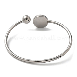 Armreifrohlinge aus Edelstahl 304 mit runder Ablage&nbsp;STAS-Z088-04A-P