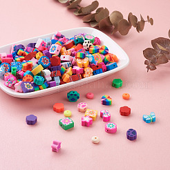 320pcs 8 Arten handgemachte Polymer-Ton-Perlen&nbsp;CLAY-TA0001-15