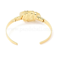 Bracciale rigido con perline occhio di cavallo al quarzo limone naturale&nbsp;G-D458-01G-07-RS