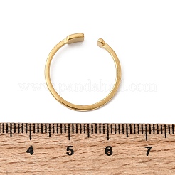 Anillos tipo brazalete de acero inoxidable 304 y concha natural para mujer&nbsp;RJEW-G372-01G-03