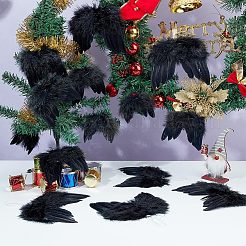 15 pendentif décoratif en forme d'ailes de plumes de style 5&nbsp;FIND-GA0003-03A