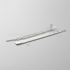 Orecchini pendenti con nappa da tennis con zirconi cubici trasparenti&nbsp;EJEW-WH0017-10S