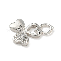 Latón micro pavimenta claro cubic zirconia encantos&nbsp;KK-H528-06A-P