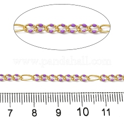 Chaînes à maillons ovales en laiton émaillé faites à la main&nbsp;CHC-L053-08G-02